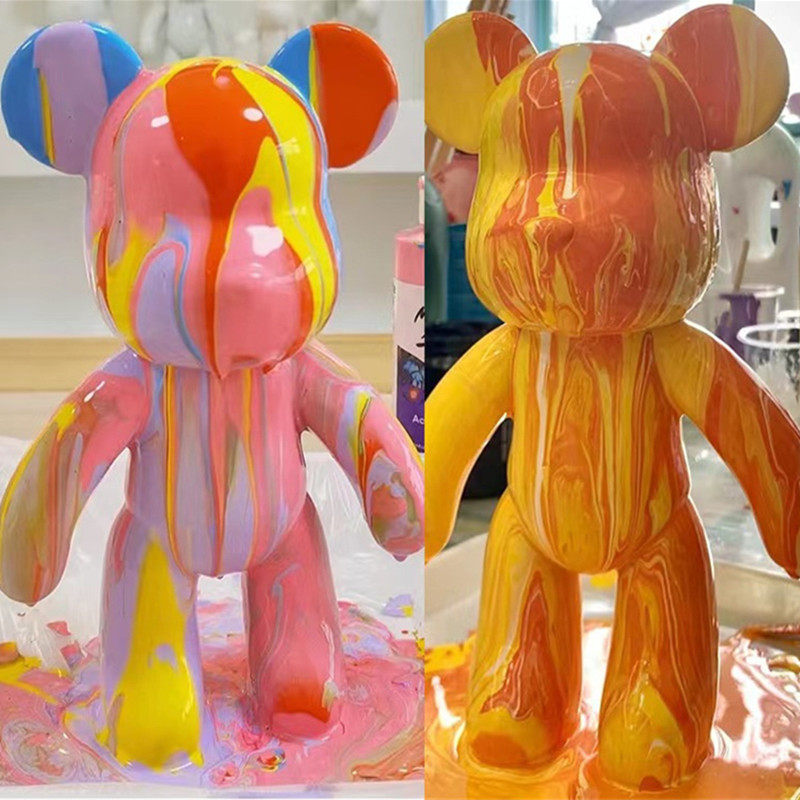 DIY LIQUID VIOLENT BEAR HANDMADE ACRYLIC MATERIAL PACK CREATIVE DECORATIVE ORNAMENT MATERIAL GRAFFITI HOMEMADE HANDMADE