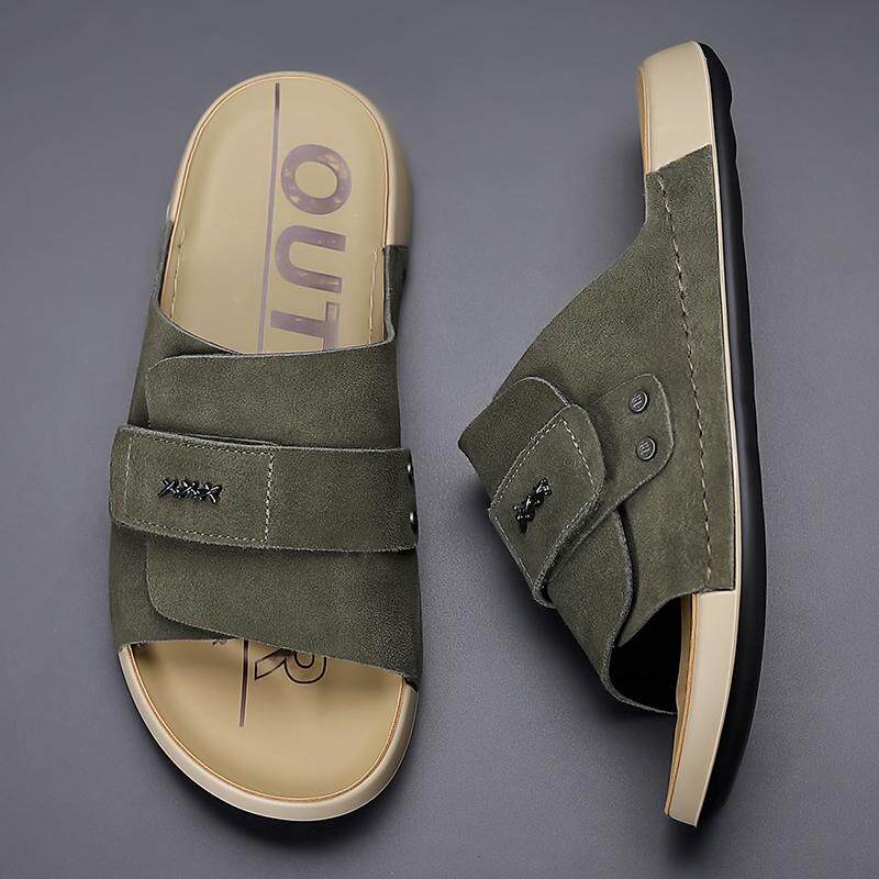 拖鞋男款夏季2026新款潮牌休闲勃肯凉拖男士外穿魔术贴沙滩一字拖