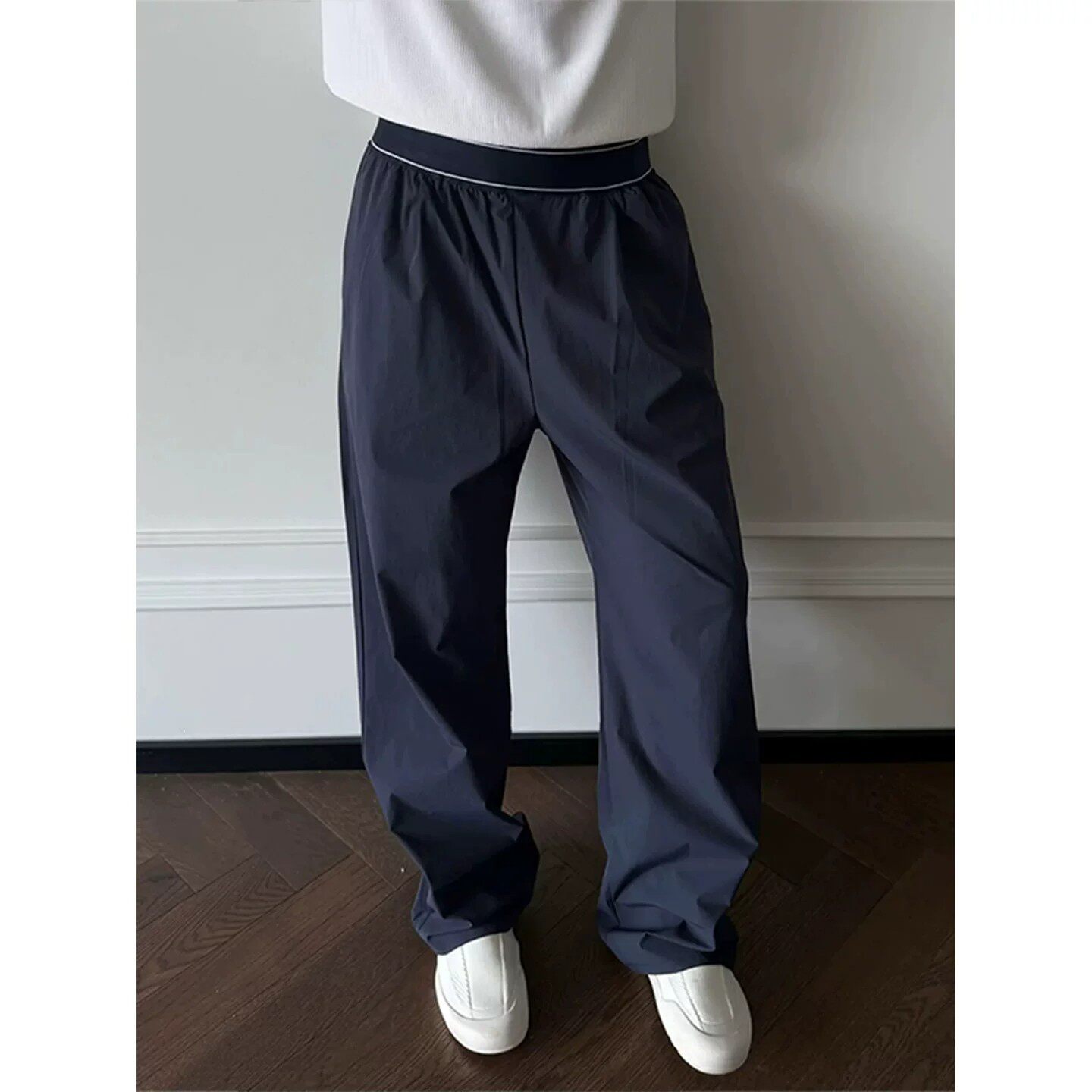 藏青色美式速干裤子男款夏季轻薄冰丝弹力运动裤户外凉感休闲长裤