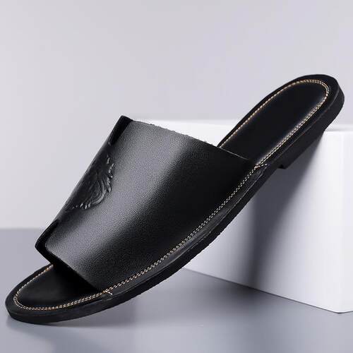 夏季新款室外穿拖鞋韩版潮流男士凉拖防滑一字拖男沙滩鞋大码跨境