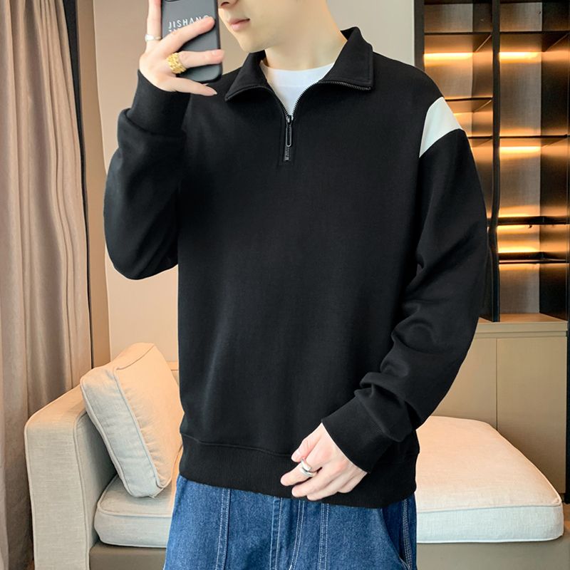 卫衣男士春秋季2023新款潮牌立领上衣服潮流套头宽松长袖t恤男装