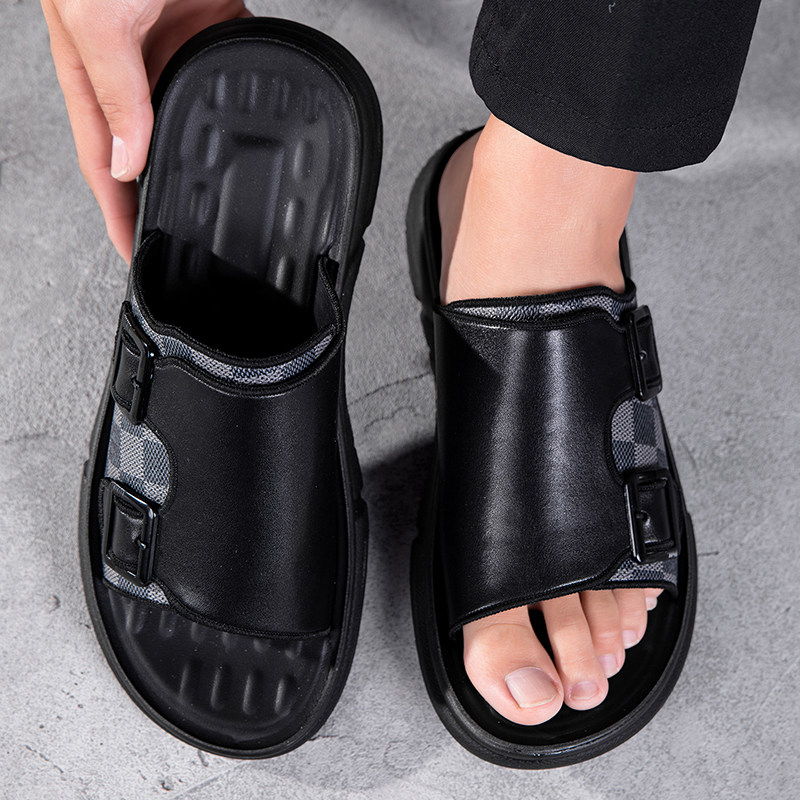 拖鞋男士夏季2026新款休闲潮流百搭外穿防滑耐磨厚底沙滩凉拖鞋