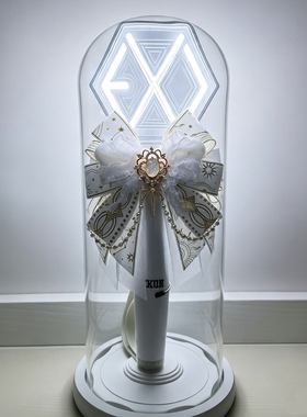 exo应援棒展示盒爱丽棒防尘玻璃罩idle收纳盒IVE芙少女时代保护罩