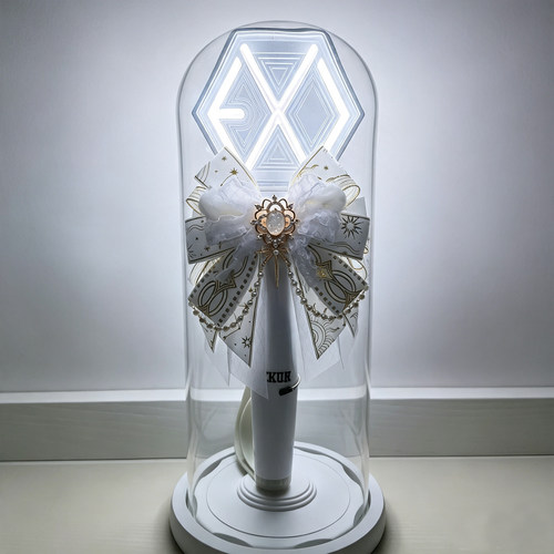 exo应援棒展示盒爱丽棒防尘玻璃罩idle收纳盒IVE芙少女时代保护罩