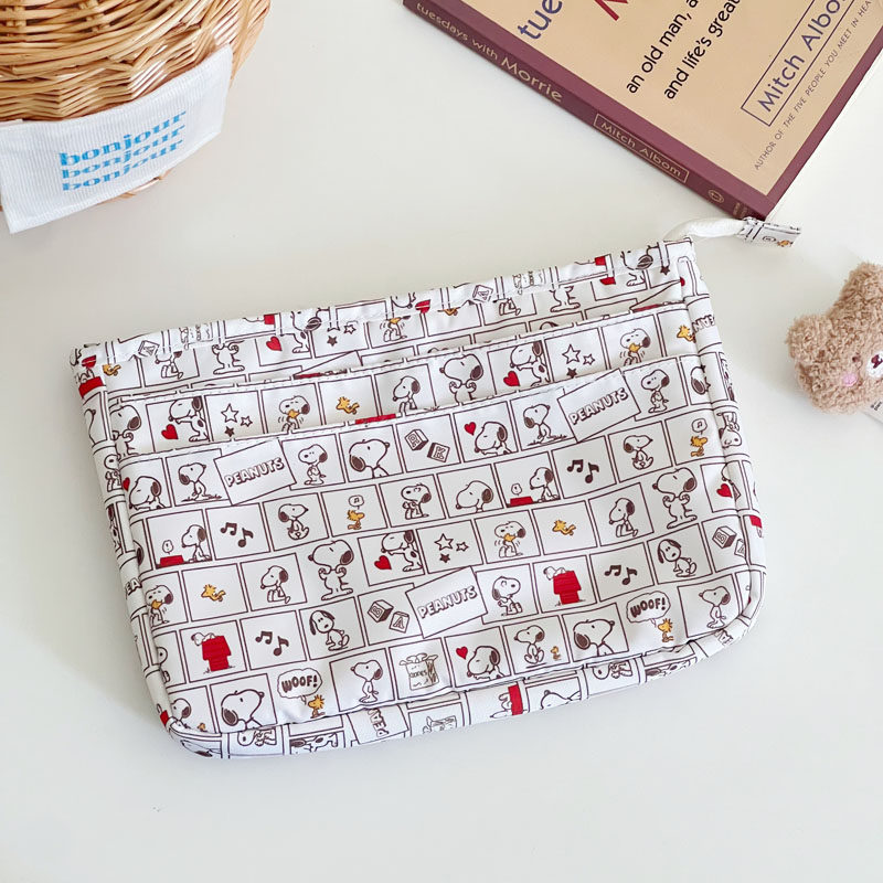 橘子酱x 可爱史努比化妆品收纳包 10.2寸平板电脑包大容量随身包,收纳整理,化妆包,淘宝优惠券,粉丝福利购,淘宝优惠卷