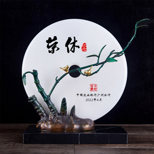 退休纪念品送领导玉石平安扣