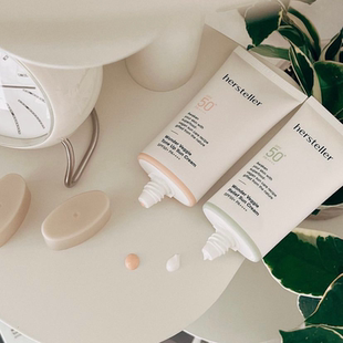 现货 韩国hersteller舒缓防晒霜 成膜快不粘防水防汗 提亮肤色