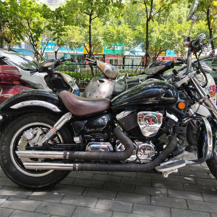 力帆V16 巡航复古 改装哈雷V型双杠250 排气管 直排带消声 马蹄声图片