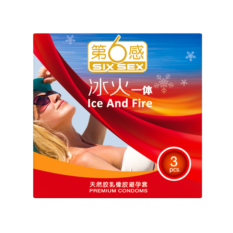 第6感避孕套情趣超薄避孕套安全套冰火一体3只装商店酒店