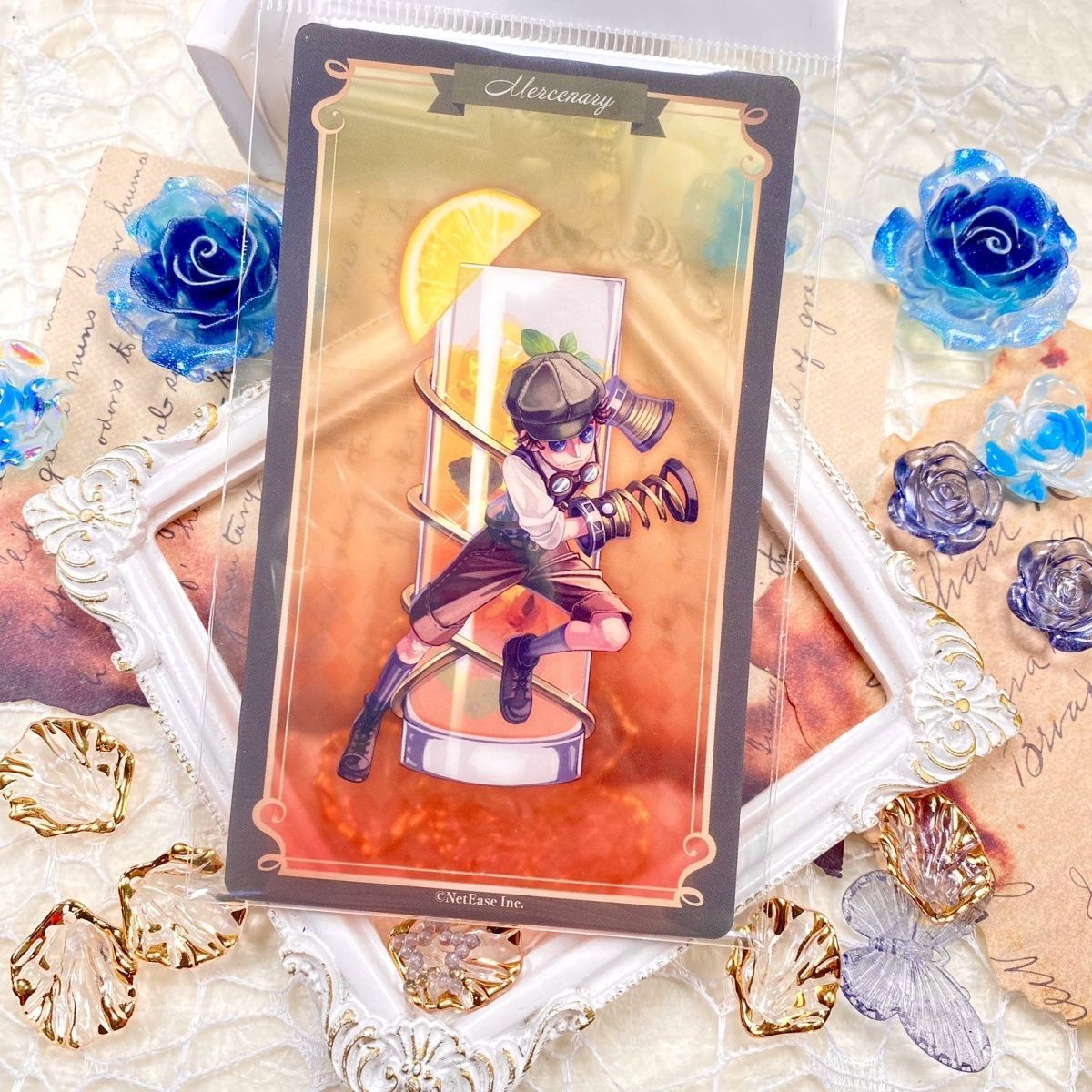 日谷子第五人格周边佣兵奈布萨贝达情人节cafe纸片卡牌吧唧立牌