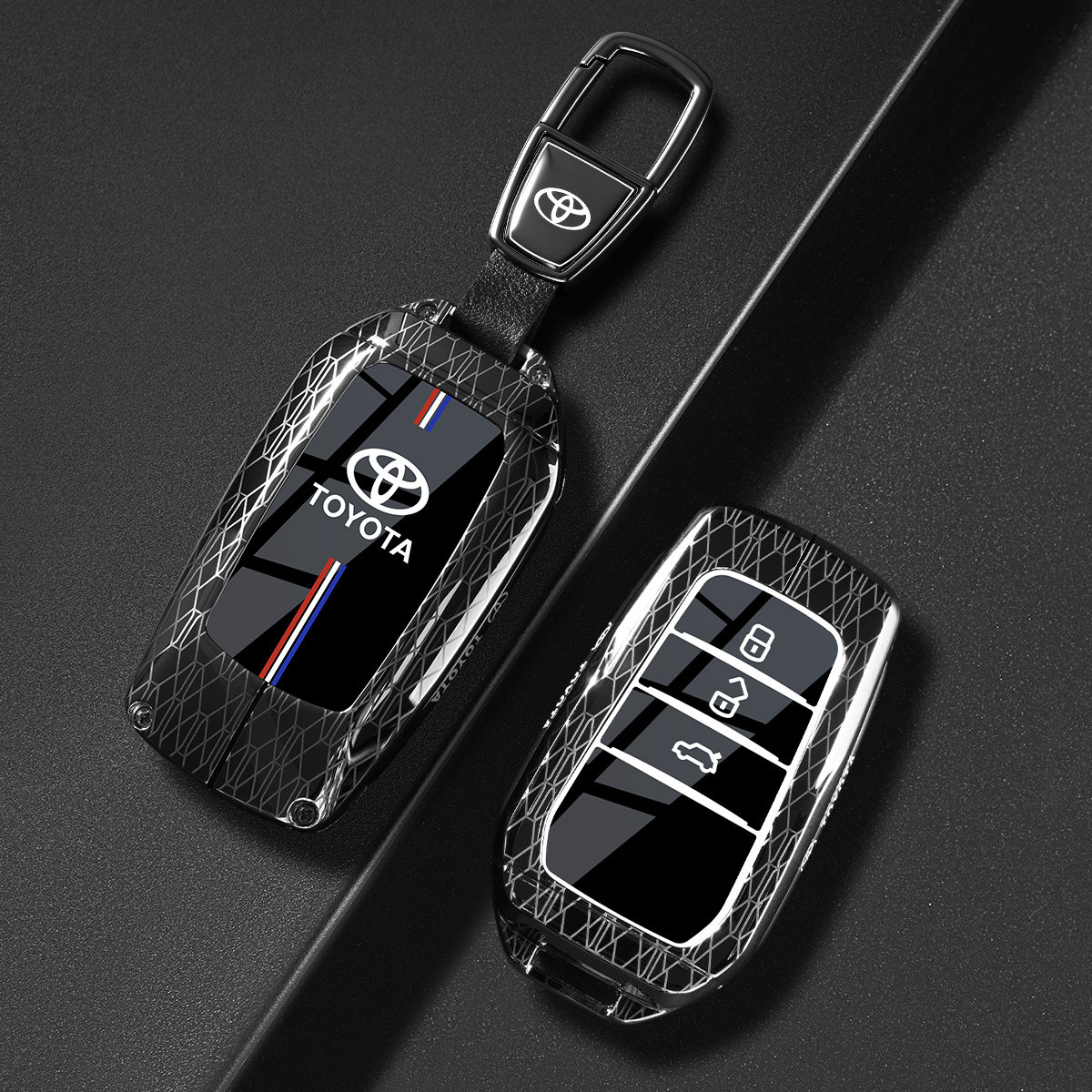 适用丰田兰德酷路泽钥匙套陆地巡洋舰霸道普拉多普锐斯汽车包扣壳