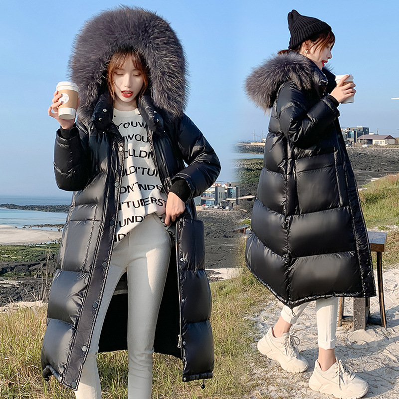 200斤加肥加大真貉子毛领羽绒服