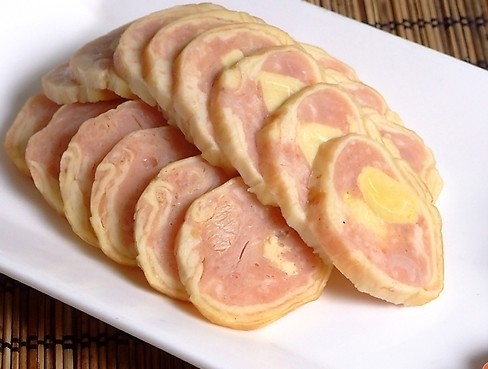 蛋黄鸭卷 蛋黄鸭肉卷 切片即食 鸭肉卷250克 方便菜 开袋即食