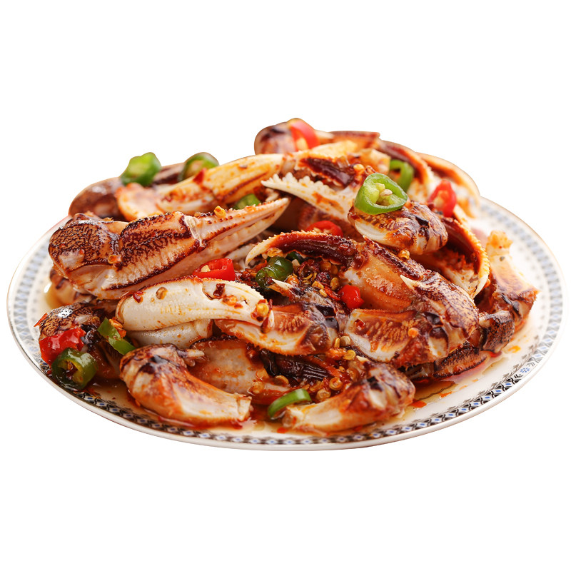 酒店乡厨特色菜麻辣醉蟹钳蟹腿脚生腌麻辣香甜醉蟹钳开瓶即食凉菜