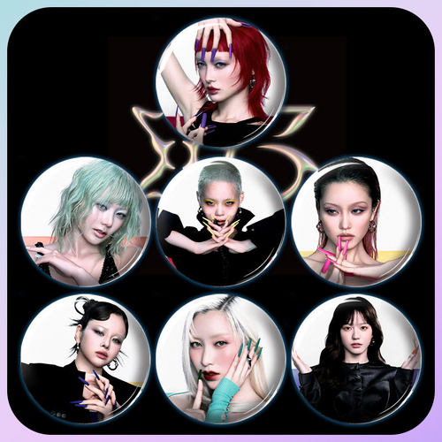 XG女团周边马口铁吧唧胸
