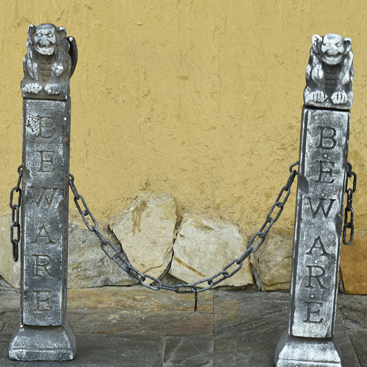 万圣节气泡骷髅头泡沫柱子恐怖墓碑道具酒吧鬼屋密室场地布置装饰