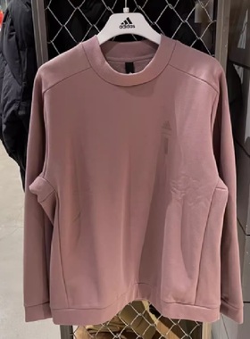 阿迪达斯武极男子针织棉涤内加绒保暖透气侠字logo圆领卫衣HN8969