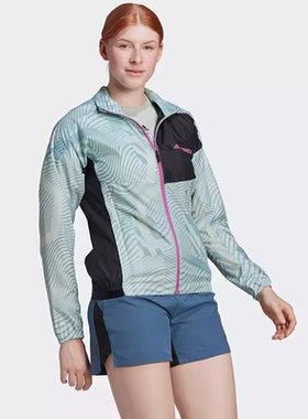 阿迪达斯TERREX 女子聚酯纤维速干透气户外运动防晒皮肤衣 HF9294