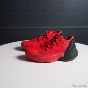 阿迪达斯米切尔4代黑红配色儿童款 GW9013 中帮透气减震耐磨篮球鞋