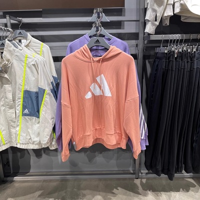 线圈透气套头连帽卫衣帽衫