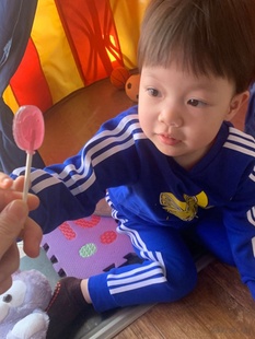 阿迪达斯三叶草小童婴童针织棉涤保暖透气卡通logo儿童套装 GN4140