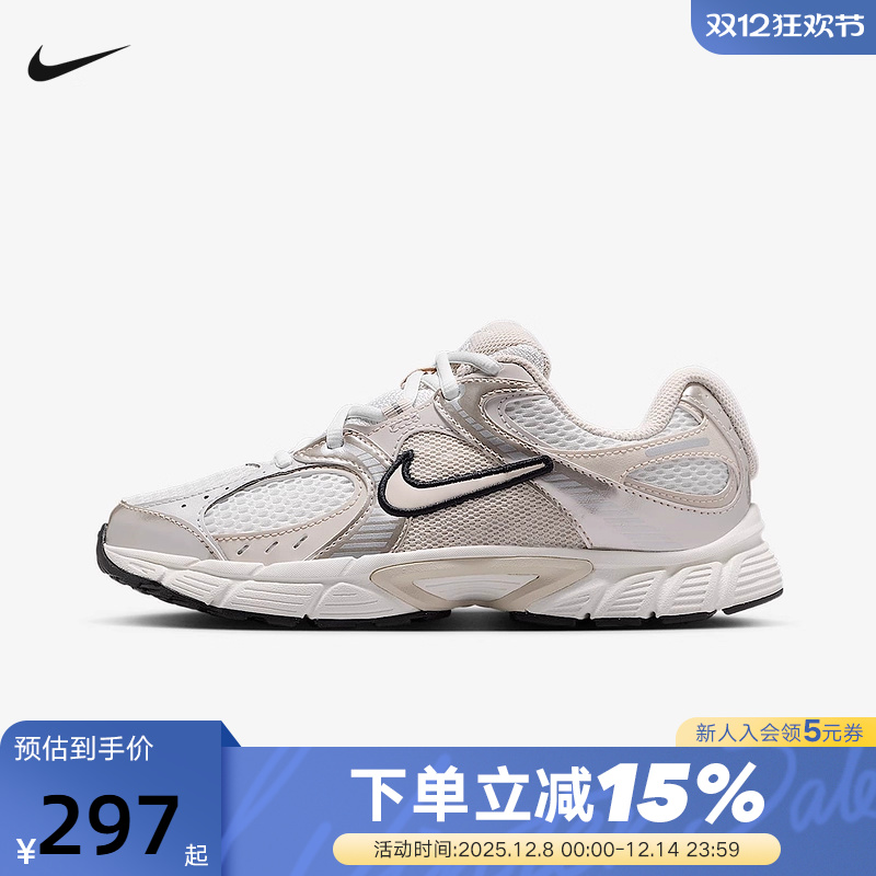 NIKE耐克女鞋大童鞋V5 RNR网面运动鞋复古老爹鞋跑步鞋HQ6411-102