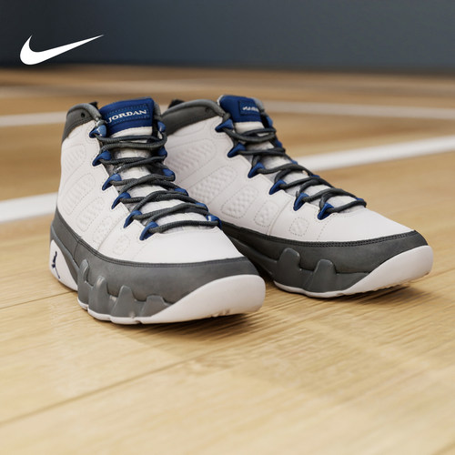 耐克男鞋Air Jordan 9 Retro 灰白AJ9 乔9 复古篮球鞋HV4794-100