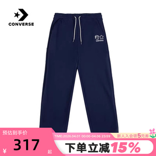 UCJ104 695 休闲简约百搭运动裤 Converse匡威冬男女针织长裤