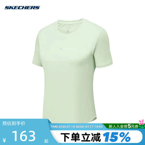 Skechers斯凯奇夏女休闲T恤宽松舒适运动短袖 P225W020/05FU