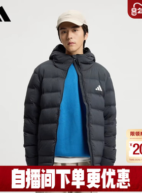 adidas阿迪达斯连帽鸭绒排骨羽绒服夹克冬装新款男保暖外套KH3993