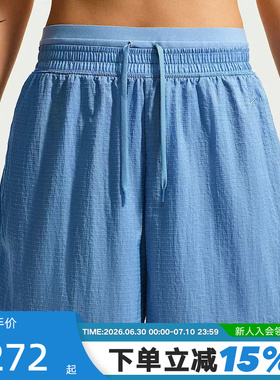 Nike耐克短裤女夏新款宽松透气高腰轻盈刺绣小标运动裤IF0564-486