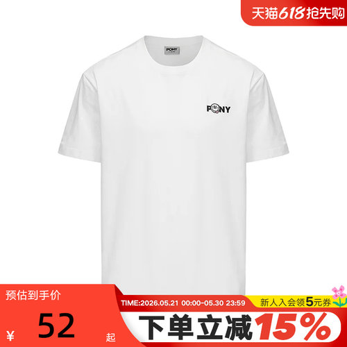 PONY波尼夏季新款轻户外系列女子运动休闲短袖T恤 252U2AT01