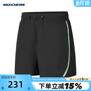 03B6 P125W099 Skechers斯凯奇25夏女士舒适百搭梭织短裤 紧身短裤