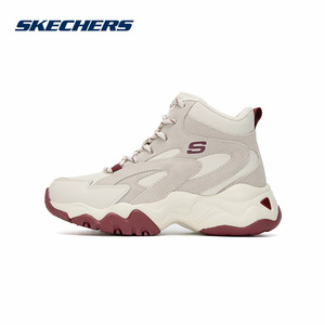 Skechers斯凯奇休闲鞋女秋冬季新款厚底运动鞋加绒老爹鞋潮167595