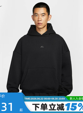 Nike耐克男子加绒卫衣黑冬新款篮球运动保暖连帽套头衫IM5919-010