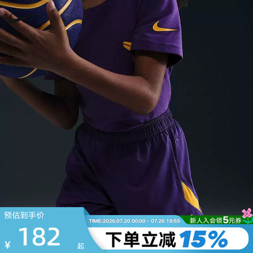 Nike耐克男女童KOBE科比大童速干短裤夏季透气运动裤HJ1005-547