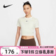 白色露脐T恤FB2874 133 NIKE耐克女子修身 运动紧身短款 短袖 夏新款