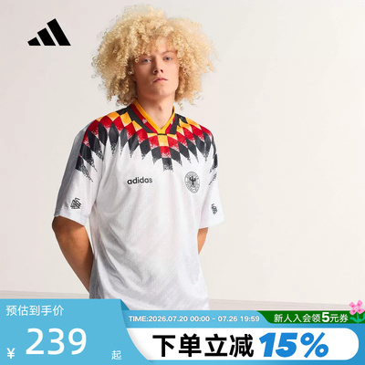 adidas阿迪达斯维尔茨同款德国队1994复古足球休闲短袖球衣JN3705