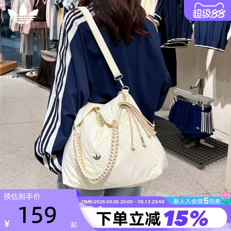 adidas阿迪达斯三叶草斜挎包手提托特女包运动拎邮差包腋下单肩包