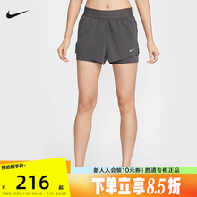 Nike耐克女子夏季新款透气跑步健身运动假两件梭织短裤HJ5377-036