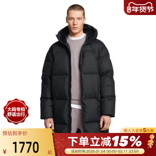 【大码】UA安德玛外套Down男子训练运动中长款羽绒服1384644-001