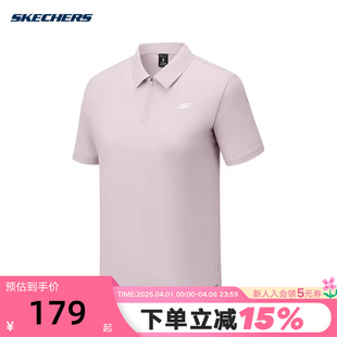 P325W097 02J2 POLO衫 Skechers斯凯奇春夏女百搭舒适透气针织短袖