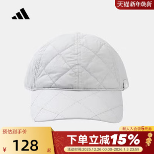 adidas阿迪达斯可调节束带白色鸭舌帽春中性遮阳棒球运动帽IA7501