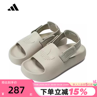 大童ADIFOM小椰子露趾厚底沙滩鞋 IG8429 女鞋 阿迪达斯三叶草凉鞋