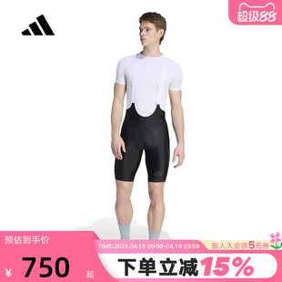 阿迪达斯 ESSENTIALS PADDED BIB SHORTS 骑行紧身背带裤 KB9574