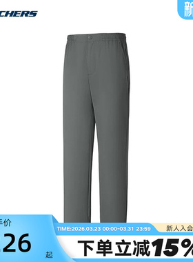 Skechers斯凯奇夏季男直筒健身舒适休闲运动长裤 P225M166/04YJ
