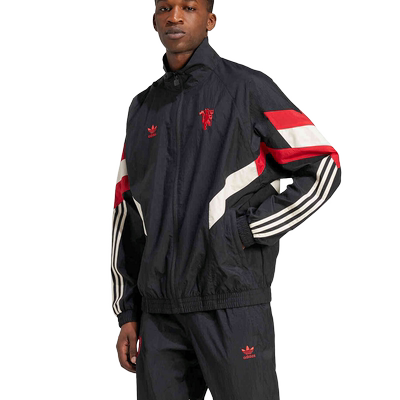 adidas阿迪达斯三叶草男子曼联足球立领梭织运动外套IS6525