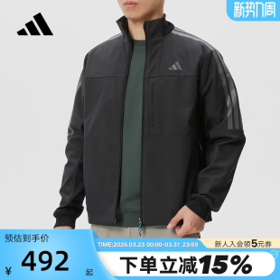 adidas阿迪达斯三条纹训练外套2026春男装 运动健身梭织夹克KR0932
