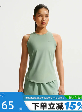 NIKE耐克背心女夏季新款跑步训练无袖T恤透气速干上衣 HQ0621-007