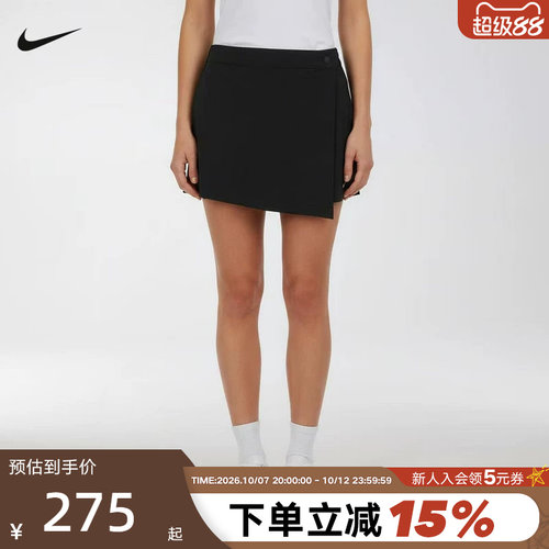 NIKE耐克女短裙运动短裤黑色裙裤